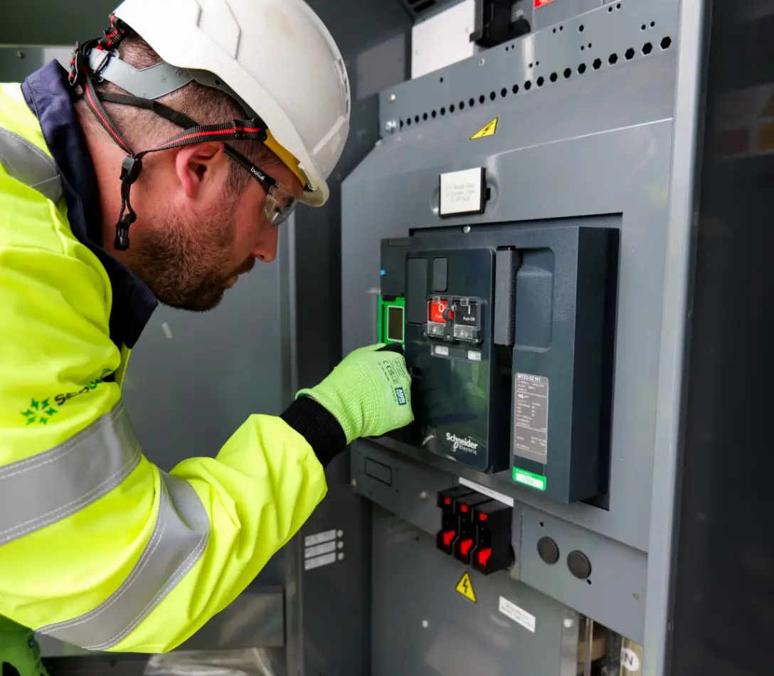 Serconnect worker at substation inspection