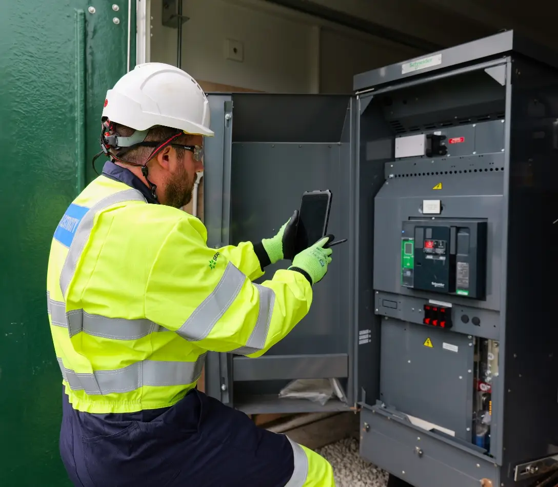 Serconnect worker at substation inspection