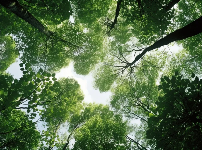 Trees in forest